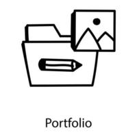 Portfolio und Datei vektor