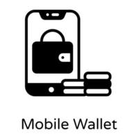 mobile Online-Geldbörse vektor