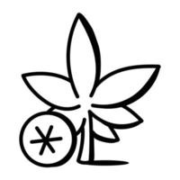 medizinische Marihuana-Pflanze vektor