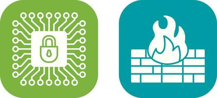 Cyber Schutz und Firewall Symbol vektor