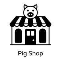 Tierhandlung für Schweine vektor