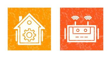 Zuhause Automatisierung und Router Symbol vektor