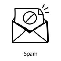 Spam-Mail und Nachricht vektor