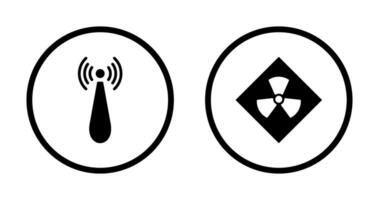 nicht ionisierend Strahlung und Strahlung Symbol vektor