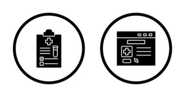 medizinisch Bericht und Browser Symbol vektor