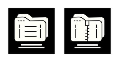 Mappe und komprimiert Symbol vektor