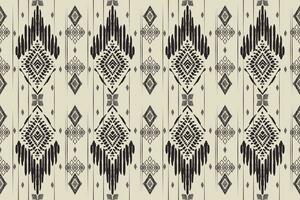 ikat paisley broderi på de tyg i Indonesien, Indien och asiatisk länder.geometriska etnisk orientalisk sömlös pattern.aztec stil. illustration.design för textur, tyg, kläder, inslagning, matta. vektor