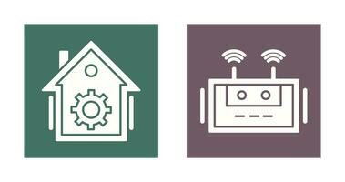 Zuhause Automatisierung und Router Symbol vektor