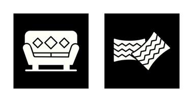 Sofa und Kissen Symbol vektor