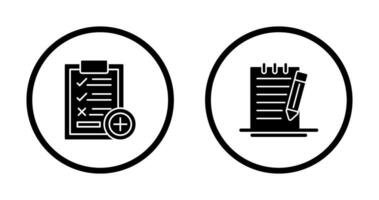 medizinisch Untersuchung aufführen und prüfen oben aufführen Symbol vektor