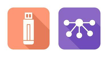 USB Fahrt und Knoten Symbol vektor