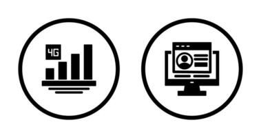 4 g och logga in ikon vektor