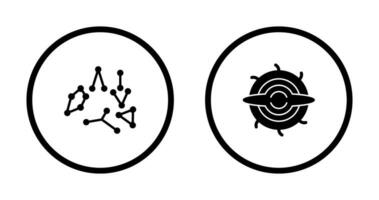 Konstellation und schwarzes Loch Symbol vektor