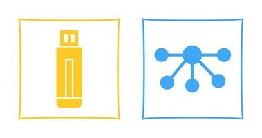 USB Fahrt und Knoten Symbol vektor