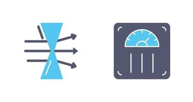 dispersion och vikt skala ikon vektor