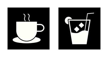 heiß Kaffee und Whiskey sauer Symbol vektor