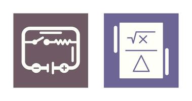 elektrisch Schaltkreis und Formel Symbol vektor