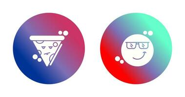 Pizza und cool Symbol vektor