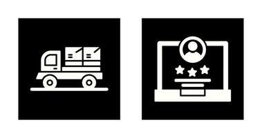 Lieferung LKW und Bewertung Symbol vektor