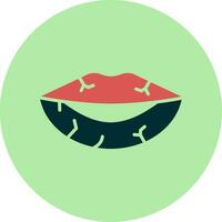 getrocknet Lippen Vektor Symbol