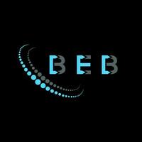 beb brev logotyp kreativ design. beb unik design. vektor