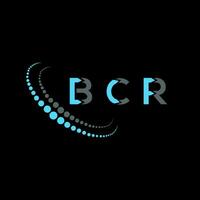 bcr brev logotyp kreativ design. bcr unik design. vektor