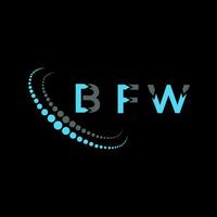 bfw brev logotyp kreativ design. bfw unik design. vektor