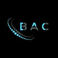 bac Brief Logo kreativ Design. bac einzigartig Design. vektor
