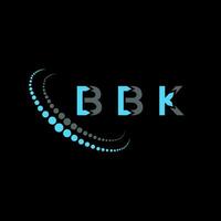 bbk Brief Logo kreativ Design. bbk einzigartig Design. vektor