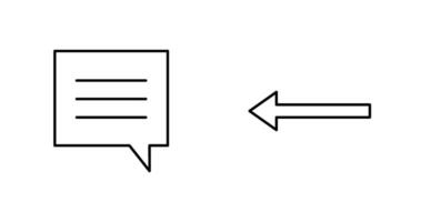 Single Plaudern Blase und links Pfeil Symbol vektor