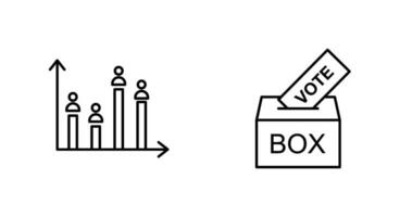 Giing Abstimmung und Kandidat und Graph Symbol vektor