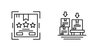 Prämie Produkt und Lager Symbol vektor