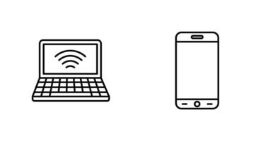 signal och smartphone ikon vektor