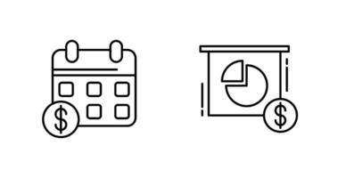 Kalender und Kuchen Diagramm Symbol vektor