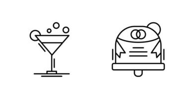 Coktail und Hochzeit Symbol vektor