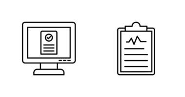 online geplanter Termin und Zwischenablage Symbol vektor