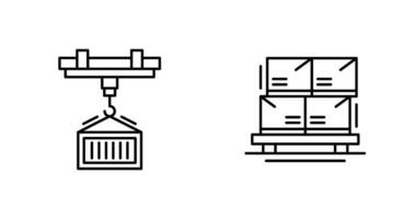 kran och stock ikon vektor