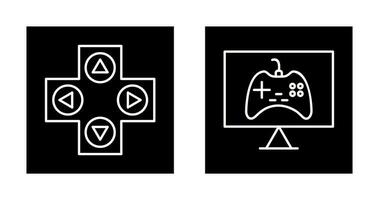 gaming kontrollera och uppkopplad spel ikon vektor
