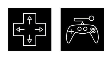 riktning nyckel och gaming kontrollera ikon vektor