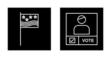 Flaggen und Kandidat Banner Symbol vektor