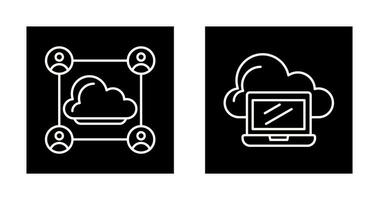 Netzwerk und Laptop Symbol vektor