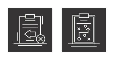 Rückkehr gescheitert und Strategiegeschäft Symbol vektor