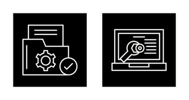 Mappe und Reparatur Symbol vektor