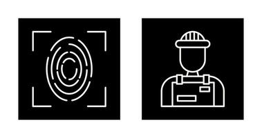 Fingerabdruck und randalieren Polizei Symbol vektor