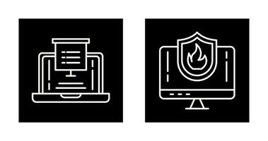 Präsentation und Firewall Symbol vektor