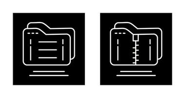 Mappe und komprimiert Symbol vektor