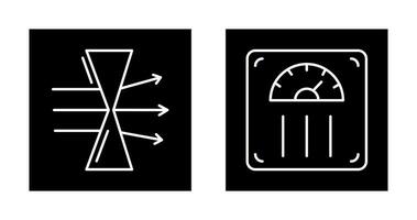 Dispersion und Gewicht Rahmen Symbol vektor