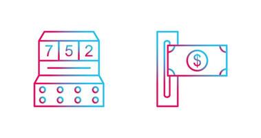 Slot Maschine und Slot von Rechnungen Symbol vektor