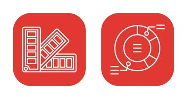 paj Diagram och pantone ikon vektor