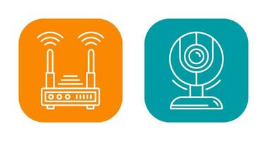 Router und Netz Nocken Symbol vektor